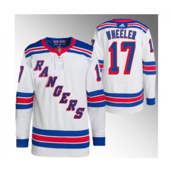 Men's New York Rangers #17 Blake Wheeler White Stitched Jersey - Ujersey