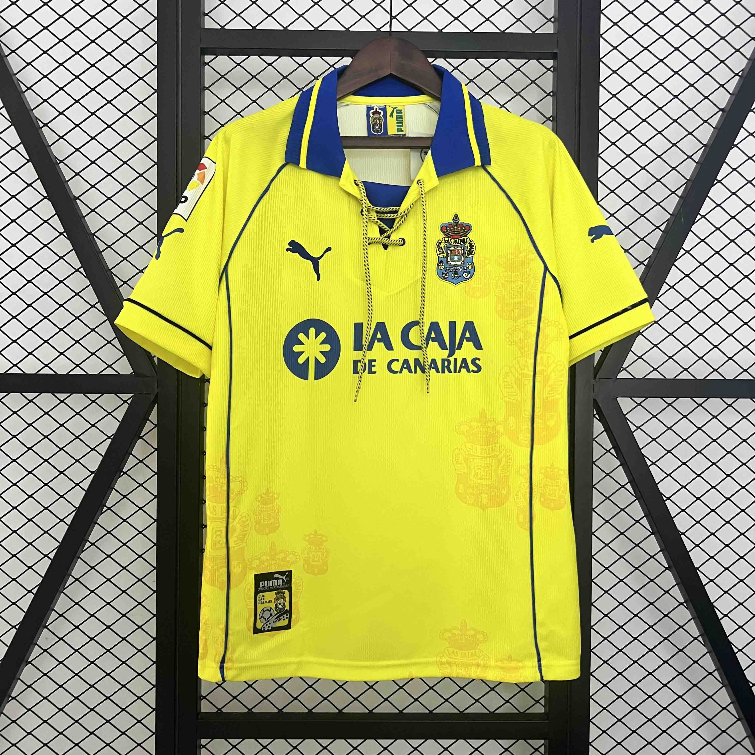 UD Las Palmas Retro Soccer Jersey Home Custom Shirt 1997/98 - U-jersey