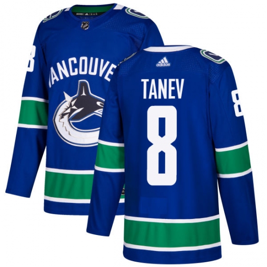 Youth Adidas Vancouver Canucks #8 Christopher Tanev Authentic Blue Home NHL Jersey - Ujersey