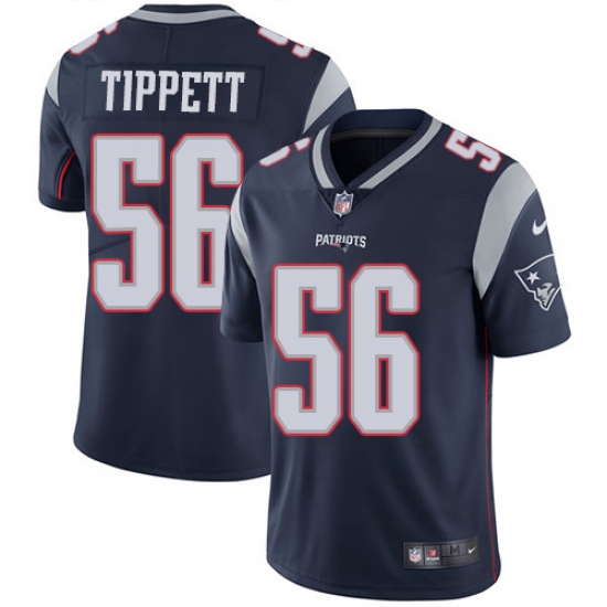 Men's Nike New England Patriots #56 Andre Tippett Navy Blue Team Color Vapor Untouchable Limited Player NFL Jersey - Ujersey