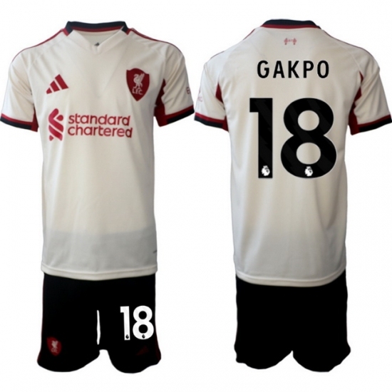 Men Liverpool 2026 Soccer Jerseys Beige #18 GAKPO