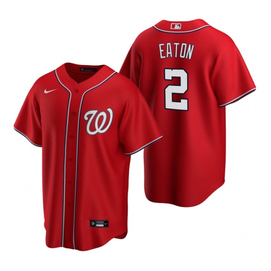 Men's Nike Washington Nationals #2 Adam Eaton Red Alternate Stitched Baseball Jersey - Ujersey