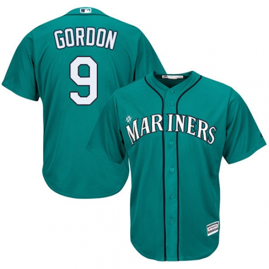 Youth Majestic Seattle Mariners #9 Dee Gordon Replica Teal Green Alternate Cool Base MLB Jersey - Ujersey