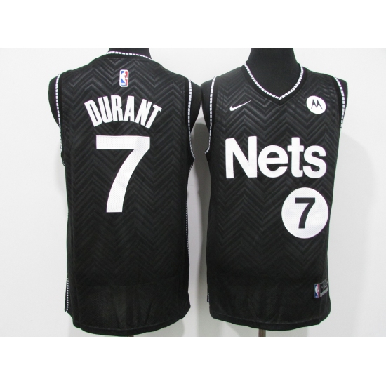 Men's Nike Brooklyn Nets #7 Kevin Durant Black Jersey - Ujersey