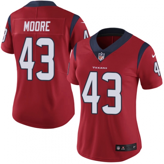 Women's Nike Houston Texans #43 Corey Moore Red Alternate Vapor Untouchable Limited Player NFL Jersey - Ujersey