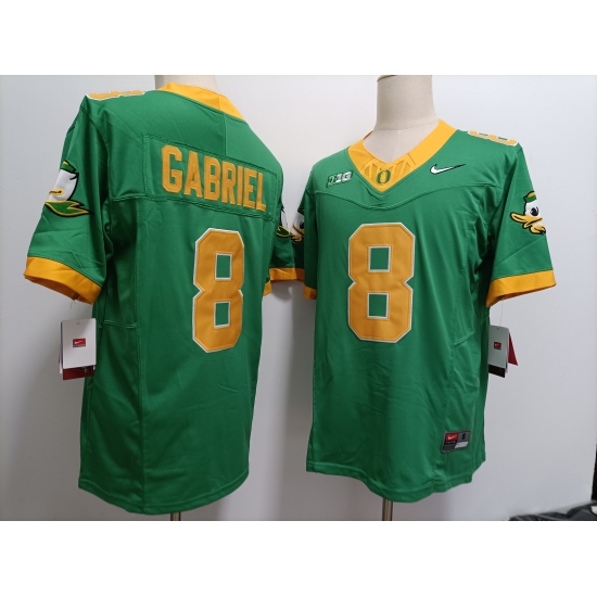Men's Oregon Ducks #8 Dillon Gabriel Green FUSE College Football Jersey - Ujersey
