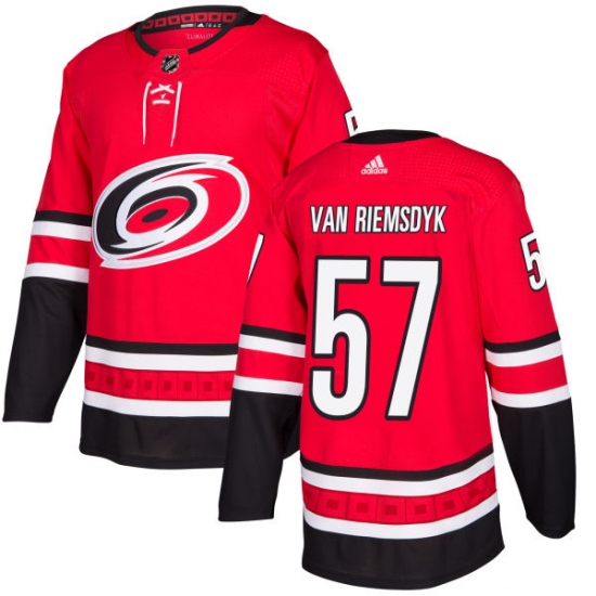 Youth Adidas Carolina Hurricanes #57 Trevor Van Riemsdyk Premier Red Home NHL Jersey - Ujersey