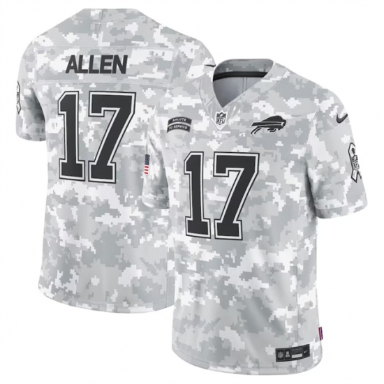 Men's Buffalo Bills #17 Josh Allen 2024 Arctic Camo Salute To Service Limited Stitched Football Jersey - Ujersey