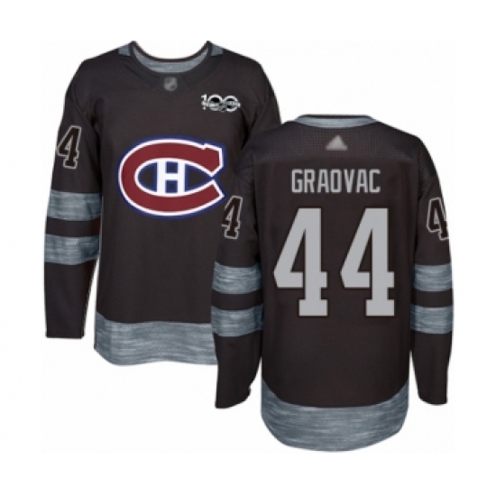 Men's Vancouver Canucks #44 Tyler Graovac Authentic Black 1917-2017 100th Anniversary Hockey Jersey - Ujersey