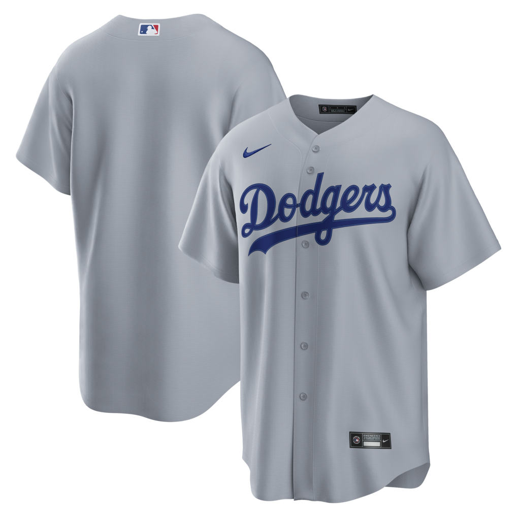Men's Los Angeles Dodgers Nike Gray Road Replica Jersey