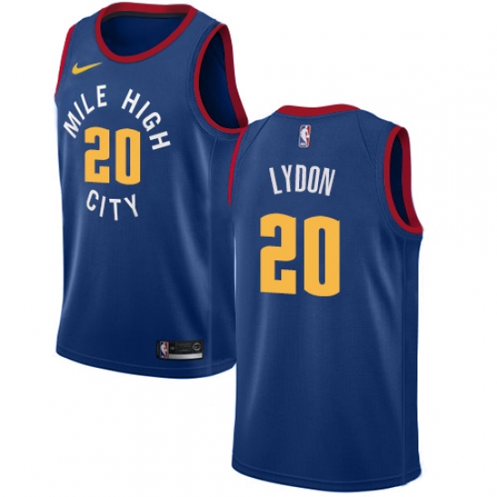 Women's Nike Denver Nuggets #20 Tyler Lydon Swingman Light Blue Alternate NBA Jersey Statement Edition - Ujersey