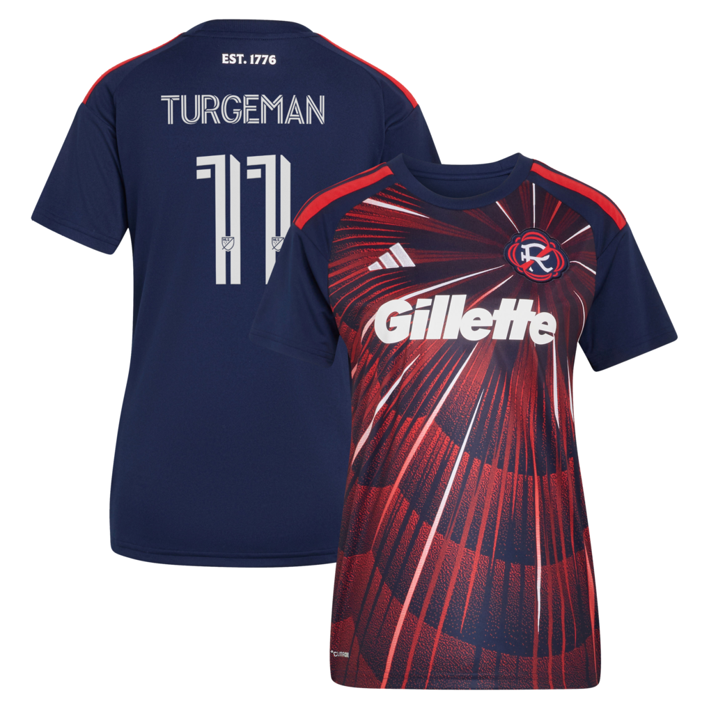 Women's New England Revolution Dor Turgeman adidas Blue 2026 Independence Day Replica Jersey - Ujersey