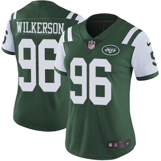 Women's Nike New York Jets #96 Muhammad Wilkerson Green Team Color Vapor Untouchable Limited Player NFL Jersey - Ujersey