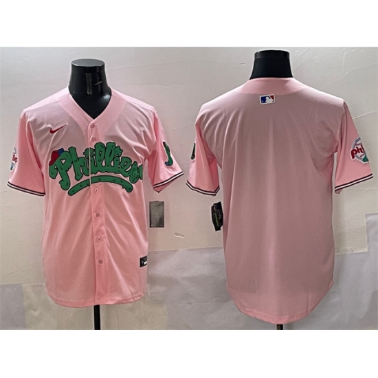 Men's Philadelphia Phillies Blank Pink Phanatic Limited Stitched Jersey - Ujersey