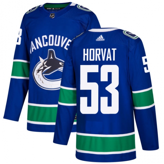 Youth Adidas Vancouver Canucks #53 Bo Horvat Premier Blue Home NHL Jersey - Ujersey