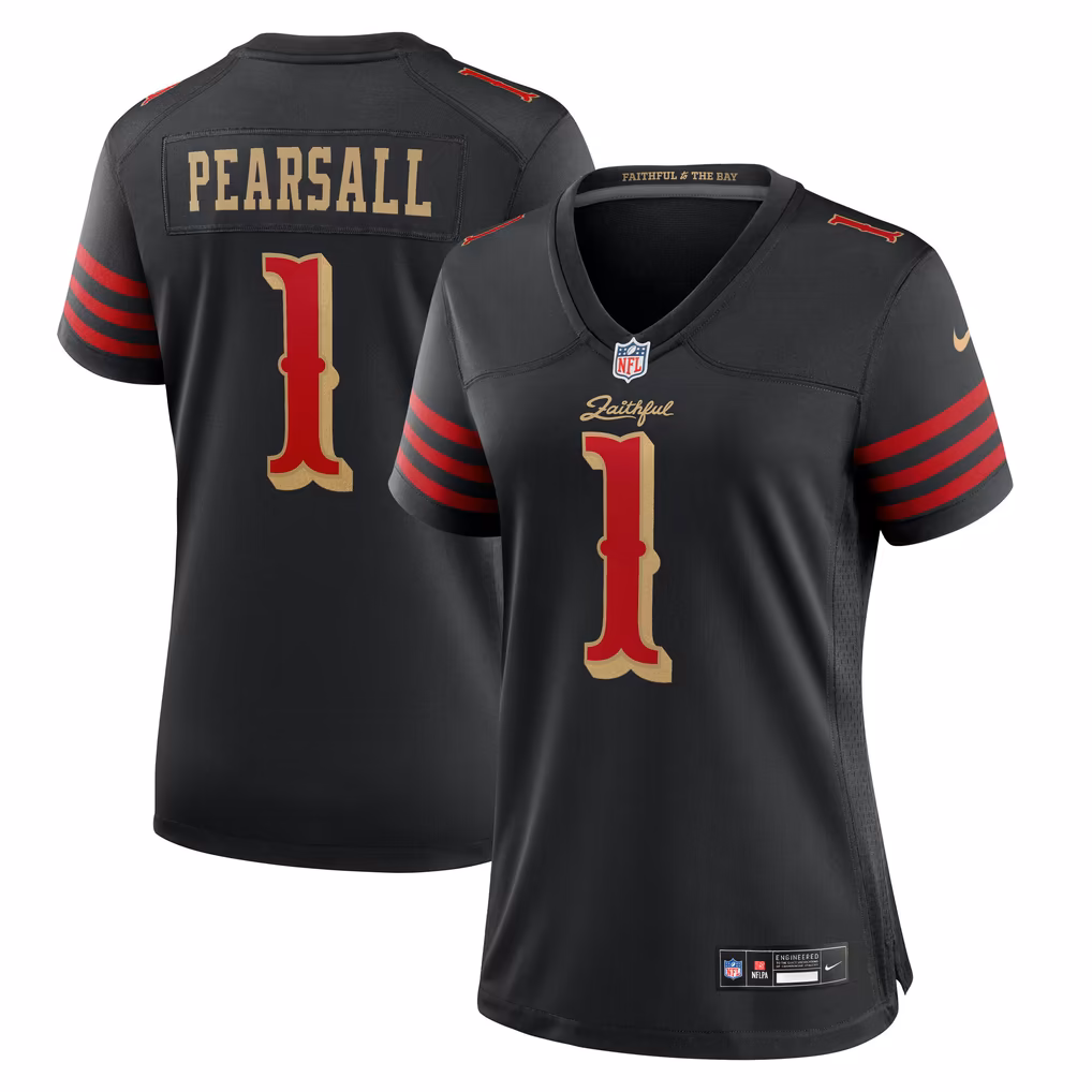 Women's San Francisco 49ers Ricky Pearsall Nike Black Rivalries Collection Game Jersey - Ujersey