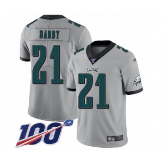 Men's Philadelphia Eagles #21 Ronald Darby Limited Silver Inverted Legend 100th Season Football Jersey - Ujersey