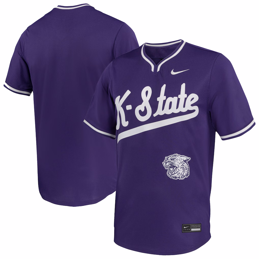 Men's Nike Purple Kansas State Wildcats Limited Baseball Jersey - Ujersey Shop