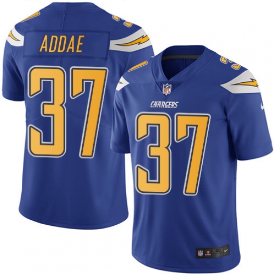 Men's Nike Los Angeles Chargers #37 Jahleel Addae Elite Electric Blue Rush Vapor Untouchable NFL Jersey - Ujersey