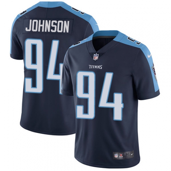 Men's Nike Tennessee Titans #94 Austin Johnson Navy Blue Alternate Vapor Untouchable Limited Player NFL Jersey - Ujersey