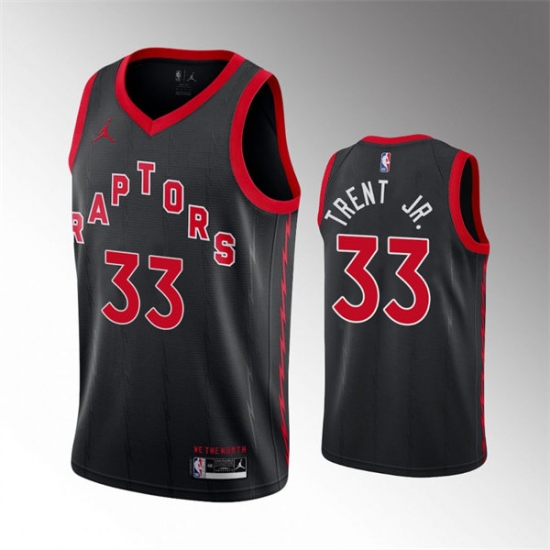 Men's Toronto Raptors #33 Gary Trent Jr. Black Statement Edition Jersey - Ujersey