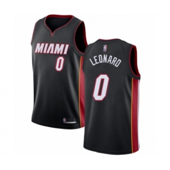 Youth Miami Heat #0 Meyers Leonard Swingman Black Basketball Jersey - Icon Edition - Ujersey