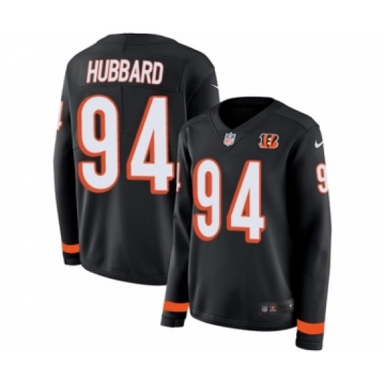 Women's Nike Cincinnati Bengals #94 Sam Hubbard Limited Black Therma Long Sleeve NFL Jersey - Ujersey