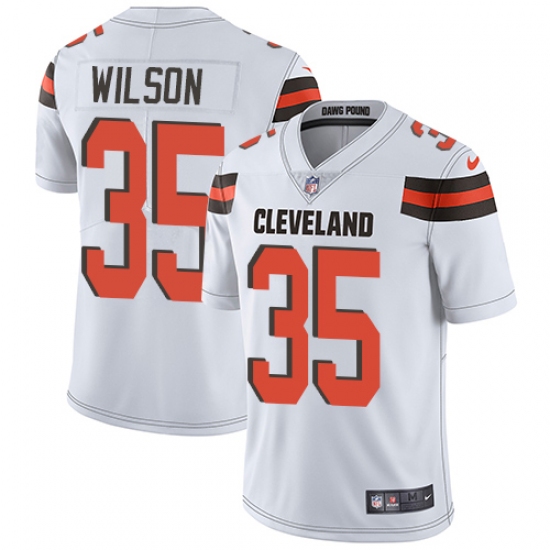 Youth Nike Cleveland Browns #35 Howard Wilson White Vapor Untouchable Limited Player NFL Jersey - Ujersey