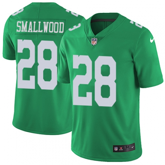 Youth Nike Philadelphia Eagles #28 Wendell Smallwood Limited Green Rush Vapor Untouchable NFL Jersey - Ujersey