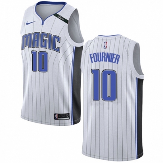 Men's Nike Orlando Magic #10 Evan Fournier Swingman NBA Jersey - Association Edition - Ujersey