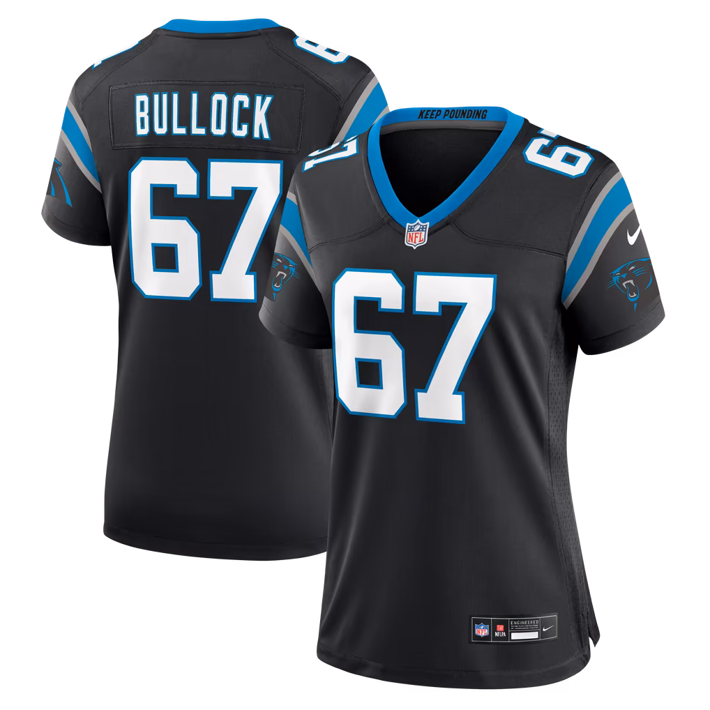 Women's Carolina Panthers Corey Bullock Nike Black Team Game Jersey - Ujersey