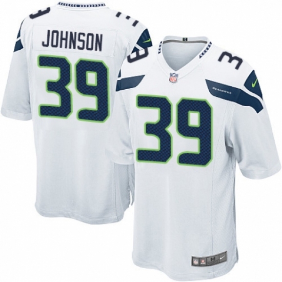 Men's Nike Seattle Seahawks #39 Dontae Johnson Game White NFL Jersey - Ujersey