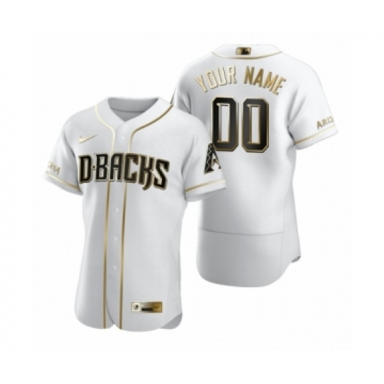Men's Arizona Diamondbacks Custom Nike White Authentic Golden Edition Jersey - Ujersey