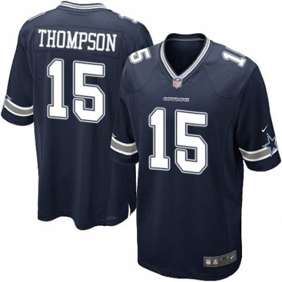 Men's Nike Dallas Cowboys #15 Deonte Thompson Game Navy Blue Team Color NFL Jersey - Ujersey