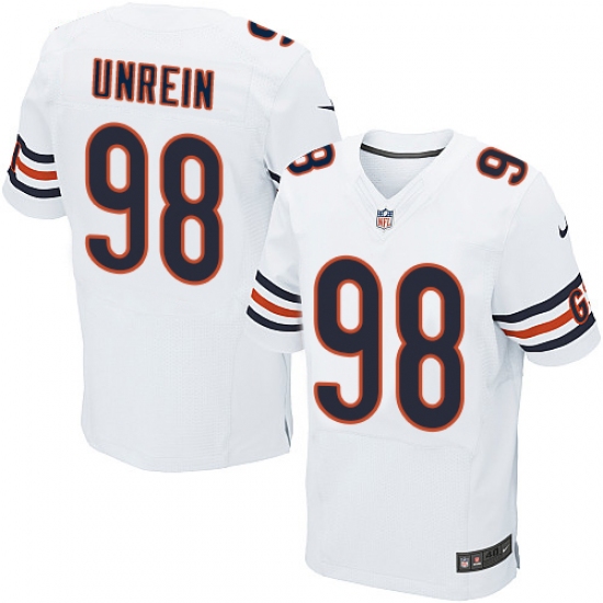 Men's Nike Chicago Bears #98 Mitch Unrein Elite White NFL Jersey - Ujersey