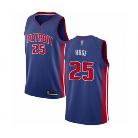 Men's Detroit Pistons #25 Derrick Rose Swingman Royal Blue Basketball Jersey - Icon Edition - Ujersey