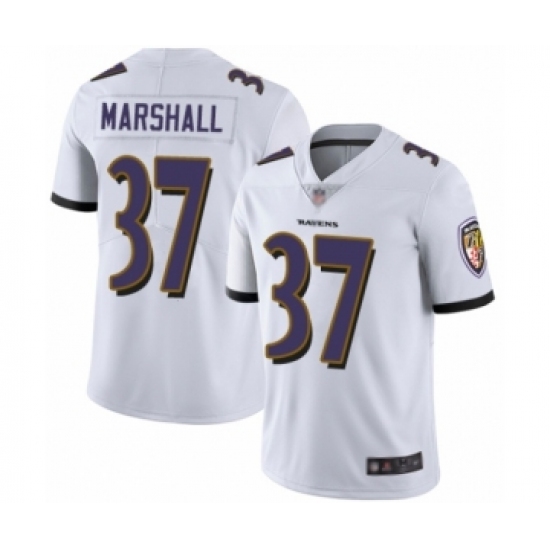 Men's Baltimore Ravens #37 Iman Marshall White Vapor Untouchable Limited Player Football Jersey - Ujersey