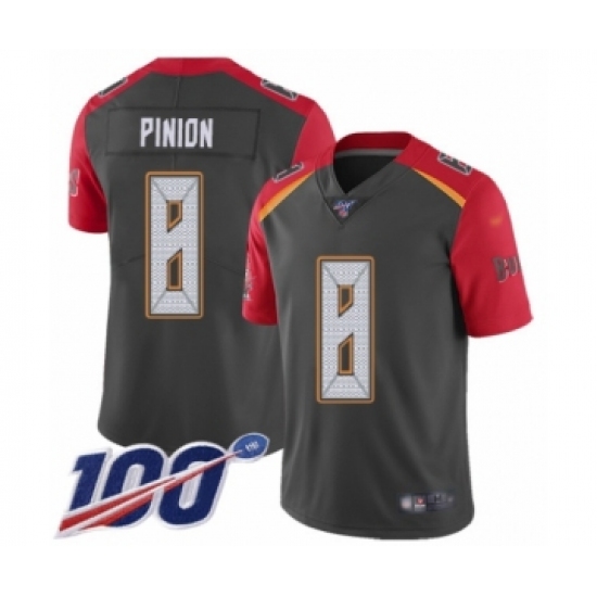 Men's Tampa Bay Buccaneers #8 Bradley Pinion Limited Gray Inverted Legend 100th Season Football Jersey - Ujersey