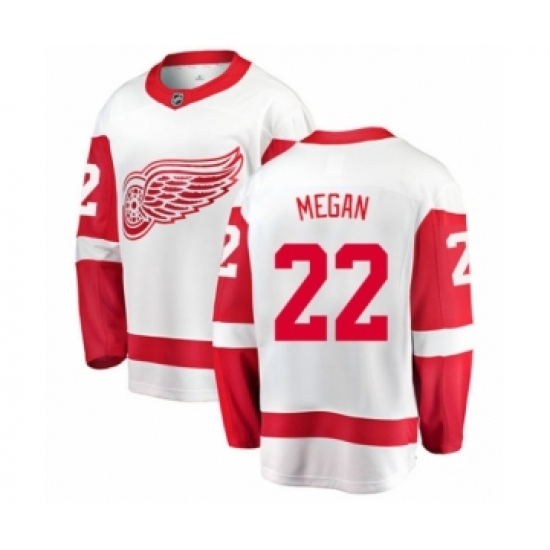 Men's Detroit Red Wings #22 Wade Megan Authentic White Away Fanatics Branded Breakaway NHL Jersey - Ujersey
