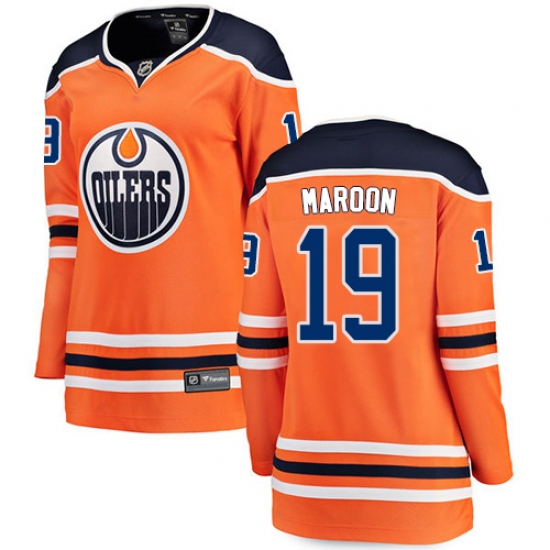Women's Edmonton Oilers #19 Patrick Maroon Fanatics Branded Orange Home Breakaway NHL Jersey - Ujersey