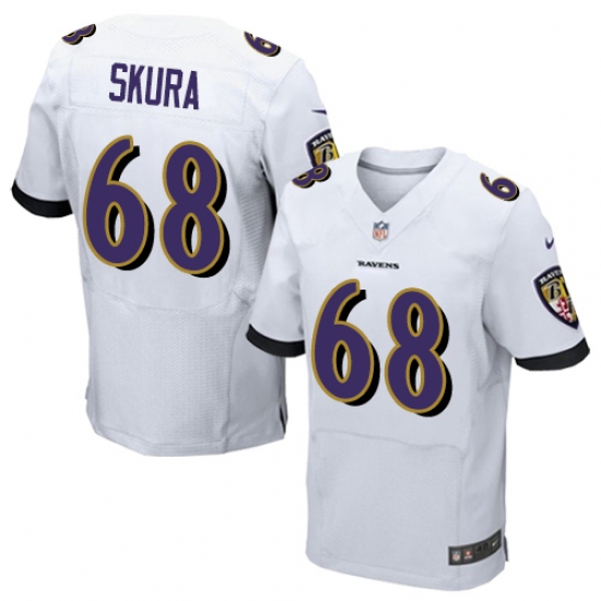 Men's Nike Baltimore Ravens #68 Matt Skura Elite White NFL Jersey - Ujersey