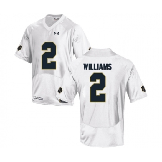 Notre Dame Fighting Irish 2 Dexter Williams White College Football Jersey - Ujersey