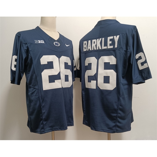 Men's Penn State Nittany Lions #26 Saquon Barkley Navy cStitched Jersey - Ujersey