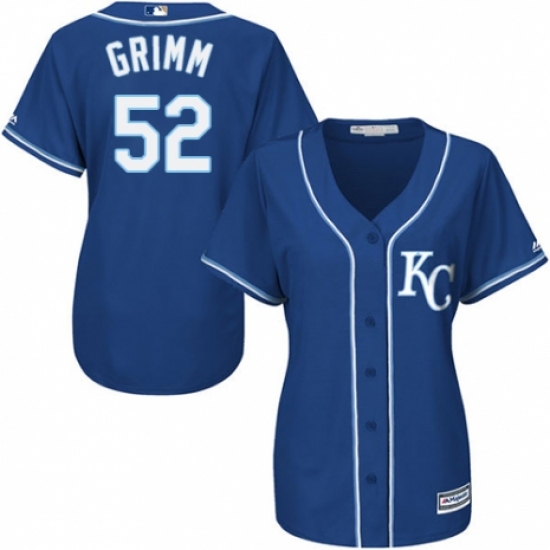 Women's Majestic Kansas City Royals #52 Justin Grimm Authentic Blue Alternate 2 Cool Base MLB Jersey - Ujersey