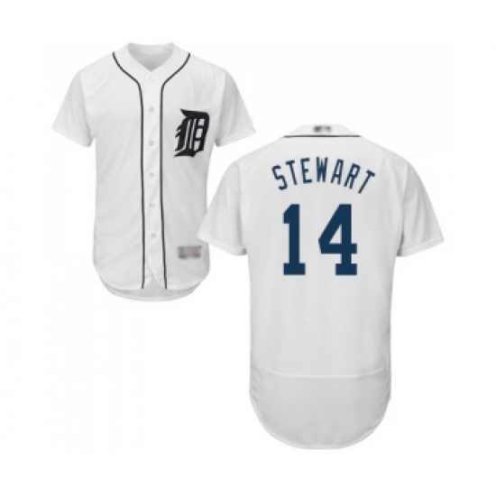 Men's Detroit Tigers #14 Christin Stewart White Home Flex Base Authentic Collection Baseball Jersey - Ujersey
