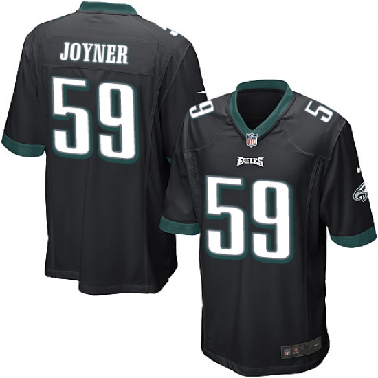 Men's Nike Philadelphia Eagles #59 Seth Joyner Game Black Alternate NFL Jersey - Ujersey