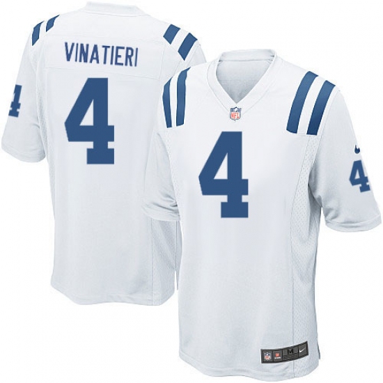 Men's Nike Indianapolis Colts #4 Adam Vinatieri Game White NFL Jersey - Ujersey