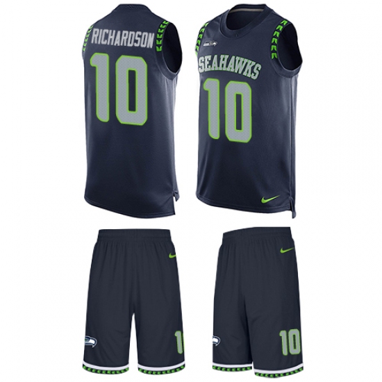Men's Nike Seattle Seahawks #10 Paul Richardson Limited Steel Blue Tank Top Suit NFL Jersey - Ujersey