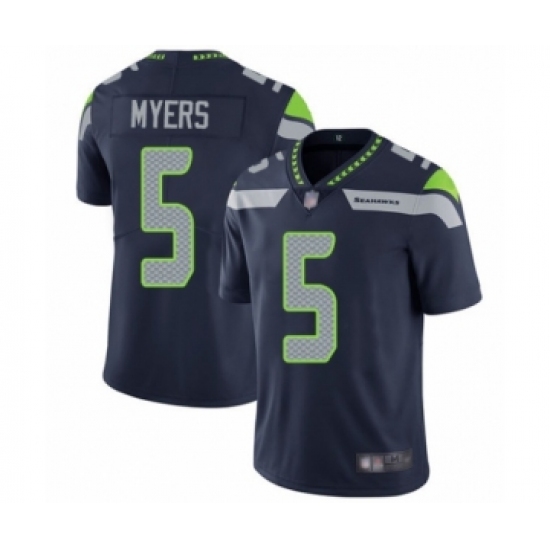 Men's Seattle Seahawks #5 Jason Myers Navy Blue Team Color Vapor Untouchable Limited Player Football Jersey - Ujersey