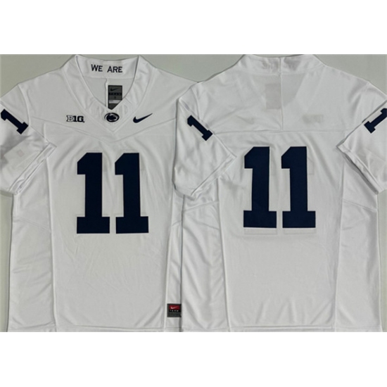 Men's Penn State Nittany Lions #11 Abdul Carter White 2024 F.U.S.E. No Name Stitched Jersey - Ujersey